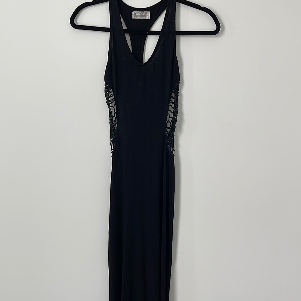 Sexy open back maxi dress